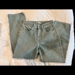 Zara Green Denim Jeans